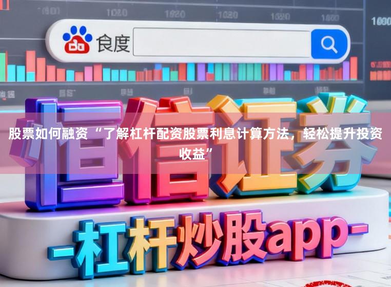 股票如何融资 “了解杠杆配资股票利息计算方法，轻松提升投资收益”